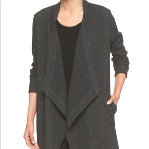 Banana Republic Gray Herringbone Cardigan Sweater